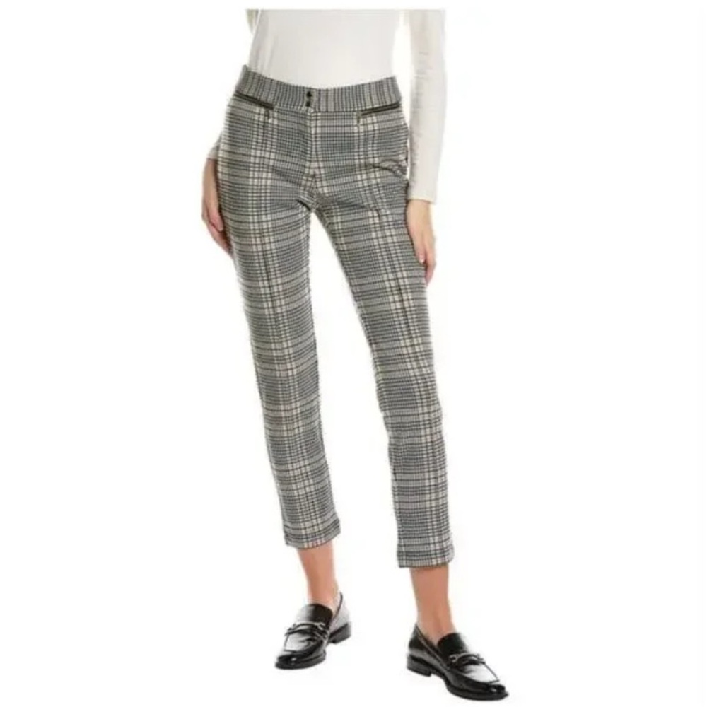 J. Mclaughlin Yara Pant Houndstooth Plaid Beige Black Size‎ 10 Office Casual